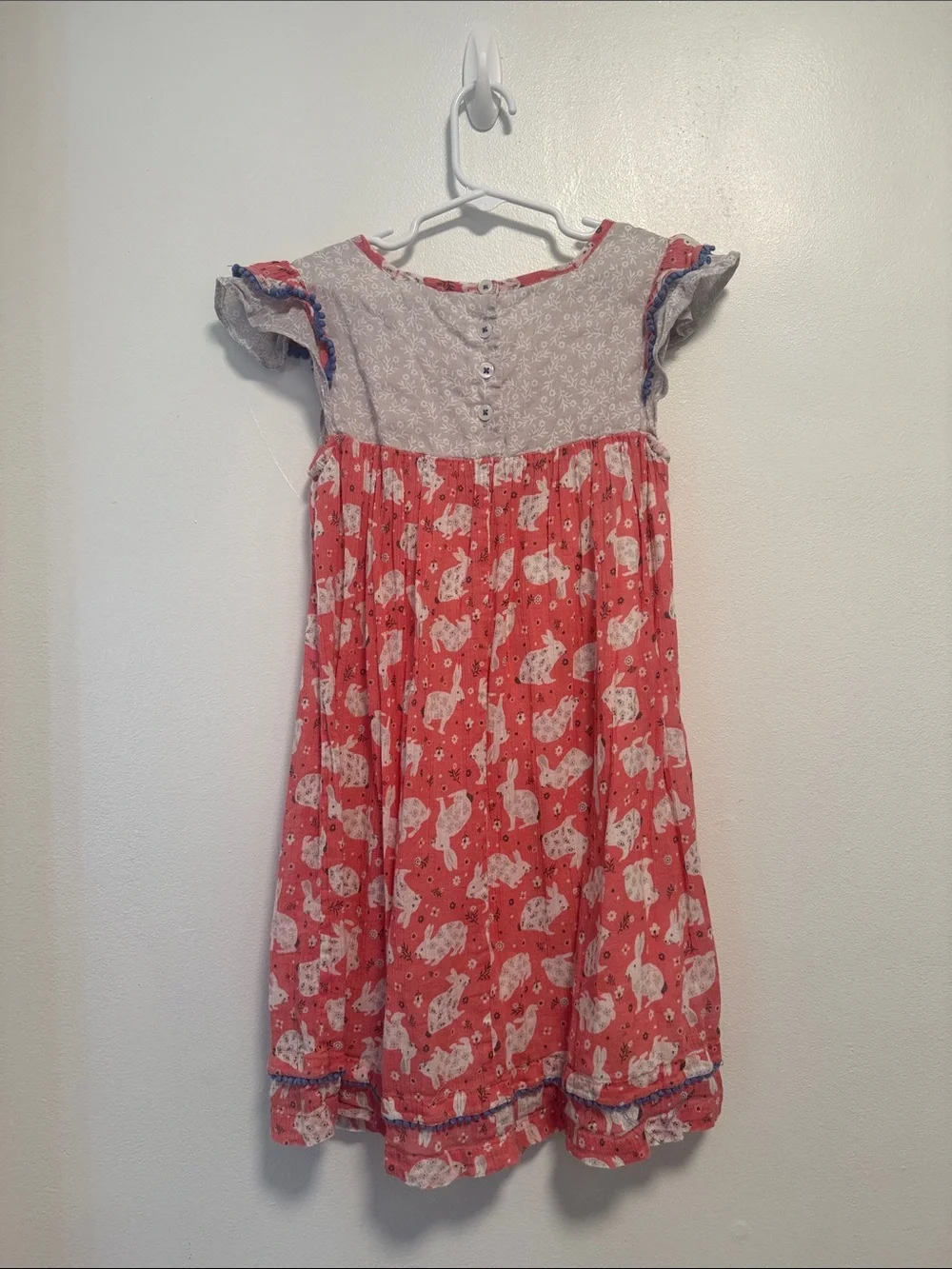 Girls Pink Floral Animal Print Summer Dress